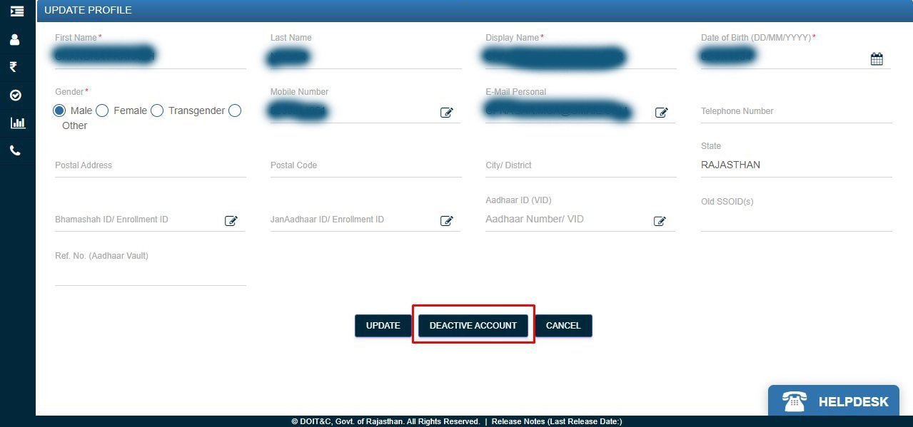 SSO ID Merge - SSO ID Login - Raj SSO Portal - SSO Rajasthan Step 3